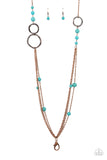 Local Charm - Copper Lanyard - Paparazzi Accessories Lanyard Bedazzle Me Pretty Mobile Fashion Boutique