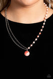 Local Legend - Orange Necklace - Paparazzi Accessories Necklace Bedazzle Me Pretty Mobile Fashion Boutique