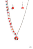 Local Legend - Red Necklace - Paparazzi Accessories Necklace Bedazzle Me Pretty Mobile Fashion Boutique