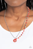 Local Legend - Red Necklace - Paparazzi Accessories Necklace Bedazzle Me Pretty Mobile Fashion Boutique