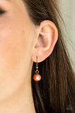 Location, Location, Location! - Orange Necklace - Paparazzi Accessories Necklace Bedazzle Me Pretty Mobile Fashion Boutique