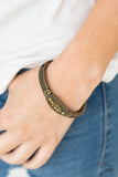 Locked in Luster - Brass Bracelet - Paparazzi Accessories Bracelet Bedazzle Me Pretty Mobile Fashion Boutique