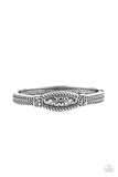 Locked in Luster -  Silver Bracelet - Paparazzi Accessories Bracelet Bedazzle Me Pretty Mobile Fashion Boutique
