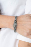 Locked in Luster -  Silver Bracelet - Paparazzi Accessories Bracelet Bedazzle Me Pretty Mobile Fashion Boutique