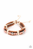 Lodge Luxe - Pink Bracelet - Paparazzi Accessories Bracelet Bedazzle Me Pretty Mobile Fashion Boutique