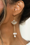 London Season Lure - Gold Earrings - Paparazzi Accessories Earrings Bedazzle Me Pretty Mobile Fashion Boutique