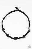 Lone Rock - Black Necklace - Paparazzi Accessories Necklace Bedazzle Me Pretty Mobile Fashion Boutique