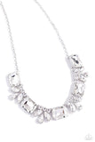 Long Live Sparkle - White Necklace - Paparazzi Accessories Necklace Bedazzle Me Pretty Mobile Fashion Boutique