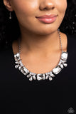 Long Live Sparkle - White Necklace - Paparazzi Accessories Necklace Bedazzle Me Pretty Mobile Fashion Boutique