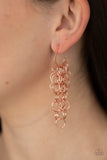 Long Live The Rebels - Copper Earrings - Paparazzi Accessories Earrings FS-Bedazzle Me Pretty Mobile Fashion Boutique
