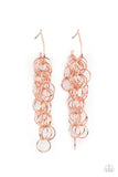 Long Live The Rebels - Copper Earrings - Paparazzi Accessories Earrings FS-Bedazzle Me Pretty Mobile Fashion Boutique
