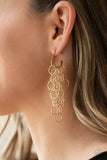 Long Live The Rebels - Gold Earrings - Paparazzi Accessories Earrings Bedazzle Me Pretty Mobile Fashion Boutique