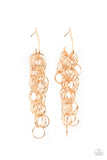 Long Live The Rebels - Gold Earrings - Paparazzi Accessories Earrings Bedazzle Me Pretty Mobile Fashion Boutique