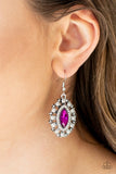 Long May She Reign - Pink Earrings - Paparazzi Accessories Earrings Bedazzle Me Pretty Mobile Fashion Boutique