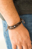 Long Road Home - Brown Bracelet - Paparazzi Accessories Bracelet Bedazzle Me Pretty Mobile Fashion Boutique