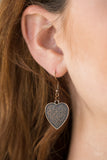 Look Into Your Heart - Copper Necklace - Paparazzi Accessories Necklace Bedazzle Me Pretty Mobile Fashion Boutique