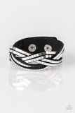 Looking For Trouble - Black Bracelet - Paparazzi Accessories Bracelet Bedazzle Me Pretty Mobile Fashion Boutique