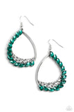 Looking Sharp - Green Earrings - Paparazzi Accessories Earrings Bedazzle Me Pretty Mobile Fashion Boutique