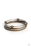 Lost and Found - Brass Bracelet - Paparazzi Accessories Bracelet Bedazzle Me Pretty Mobile Fashion Boutique