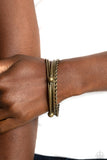 Lost and Found - Brass Bracelet - Paparazzi Accessories Bracelet Bedazzle Me Pretty Mobile Fashion Boutique