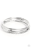 Lost and Found - Silver Bracelet - Paparazzi Accessories Bracelet Bedazzle Me Pretty Mobile Fashion Boutique