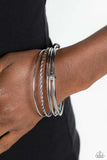 Lost and Found - Silver Bracelet - Paparazzi Accessories Bracelet Bedazzle Me Pretty Mobile Fashion Boutique