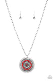 Lost SOL - Red Necklace - Paparazzi Accessories Necklace Bedazzle Me Pretty Mobile Fashion Boutique