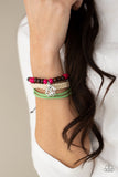 Lotus Beach - Pink Bracelet - Paparazzi Accessories Bracelet Bedazzle Me Pretty Mobile Fashion Boutique