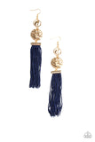 Lotus Gardens - Blue Earrings - Paparazzi Accessories Earrings Bedazzle Me Pretty Mobile Fashion Boutique