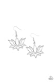 Lotus Ponds - Silver Earrings - Paparazzi Accessories Earrings Bedazzle Me Pretty Mobile Fashion Boutique