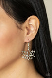 Lotus Ponds - Silver Earrings - Paparazzi Accessories Earrings Bedazzle Me Pretty Mobile Fashion Boutique