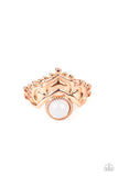 Lotus Solstice - Copper Ring - Paparazzi Accessories Ring Bedazzle Me Pretty Mobile Fashion Boutique