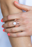 Lotus Solstice - Copper Ring - Paparazzi Accessories Ring Bedazzle Me Pretty Mobile Fashion Boutique