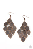 Loud and Leafy - Copper Earrings - Paparazzi Accessories Earrings Bedazzle Me Pretty Mobile Fashion Boutique