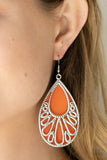 Loud and Proud - Orange Earrings - Paparazzi Accessories Earrings Bedazzle Me Pretty Mobile Fashion Boutique