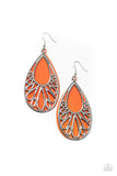 Loud and Proud - Orange Earrings - Paparazzi Accessories Earrings Bedazzle Me Pretty Mobile Fashion Boutique