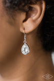 Love At FIERCE Sight - White Necklace - Paparazzi Accessories Necklace Bedazzle Me Pretty Mobile Fashion Boutique