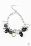 Love Doves - Black Bracelet - Paparazzi Accessories Bracelet Bedazzle Me Pretty Mobile Fashion Boutique