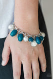 Love Doves - Blue Bracelet - Paparazzi Accessories Bracelet Bedazzle Me Pretty Mobile Fashion Boutique
