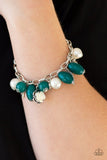Love Doves - Green Bracelet - Paparazzi Accessories Bracelet Bedazzle Me Pretty Mobile Fashion Boutique
