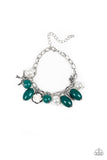 Love Doves - Green Bracelet - Paparazzi Accessories Bracelet Bedazzle Me Pretty Mobile Fashion Boutique