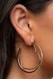 Love Goes Around - Gold Earrings - Paparazzi Accessories Earrings Bedazzle Me Pretty Mobile Fashion Boutique