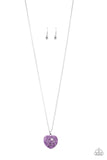 Love Is All Around - Purple Necklace - Paparazzi Accessories Necklace Bedazzle Me Pretty Mobile Fashion Boutique