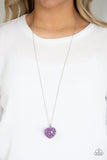 Love Is All Around - Purple Necklace - Paparazzi Accessories Necklace Bedazzle Me Pretty Mobile Fashion Boutique