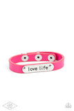 Love Life - Pink Bracelet - Paparazzi Accessories Bracelet Bedazzle Me Pretty Mobile Fashion Boutique