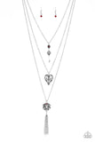 Love Opens All Doors - Red Necklace - Paparazzi Accessories Necklace Bedazzle Me Pretty Mobile Fashion Boutique