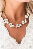 Love Story - White Necklace - Paparazzi Accessories Necklace Bedazzle Me Pretty Mobile Fashion Boutique