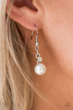 Love Story - White Necklace - Paparazzi Accessories Necklace Bedazzle Me Pretty Mobile Fashion Boutique