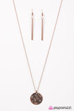 Love The One You Got - Copper Necklace - Paparazzi Accessories Necklace Bedazzle Me Pretty Mobile Fashion Boutique