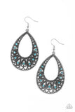 Love To Be Loved - Blue Earrings - Paparazzi Accessories Earrings Bedazzle Me Pretty Mobile Fashion Boutique